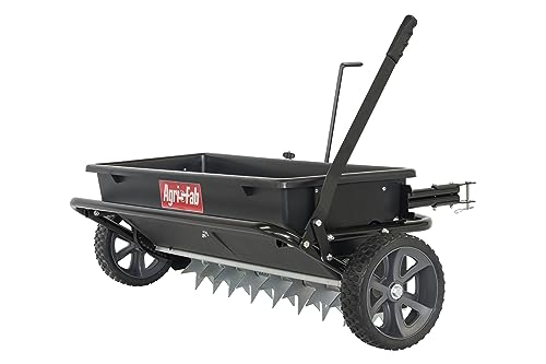 Agri-Fab 45-0543-AMZ 100 lb. Tow-Behind Lawn & Garden Spiker/Seeder/Drop Spreader for Seed,Fertilizer, Salt, Ice Melt; Designed to Pull Behind Lawn & Garden Tractors