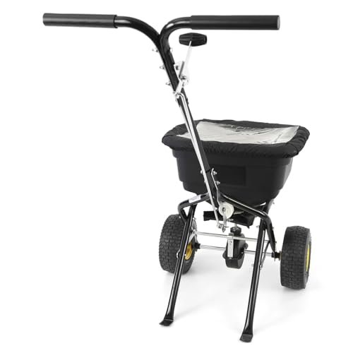 Spyker Lawn and Handheld Spreader Kit: Pro-Series 50 Pound Broadcast Spreader with 5 Pound Handheld Spreader Kit