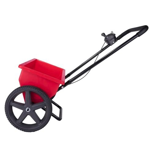 EarthWay Products Red 75LB Drop Spreader - Weed and Feed Lawn Fertilizer, Fertilizer Spreader, 22