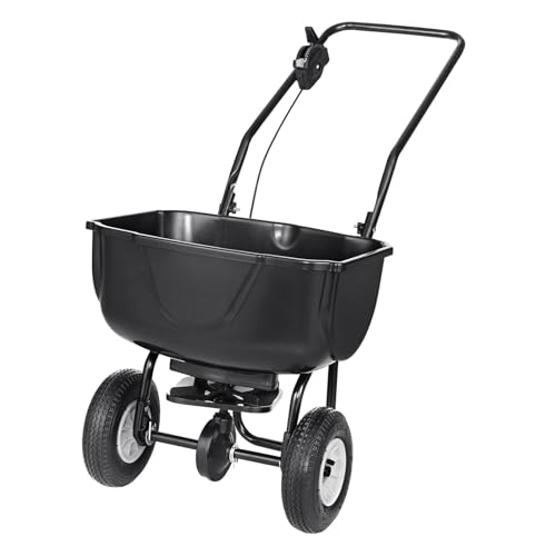 Broadcast Spreader, 60 LB Walk-Behind Turf Spreader with 8