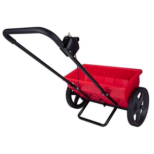 EarthWay Products Red 75LB Drop Spreader - Weed and Feed Lawn Fertilizer, Fertilizer Spreader, 22