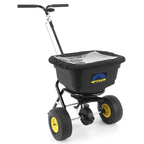 Spyker Lawn and Handheld Spreader Kit: Pro-Series 50 Pound Broadcast Spreader with 5 Pound Handheld Spreader Kit