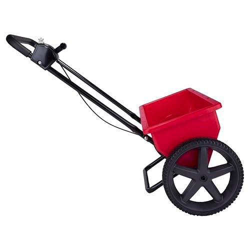 EarthWay Products Red 75LB Drop Spreader - Weed and Feed Lawn Fertilizer, Fertilizer Spreader, 22