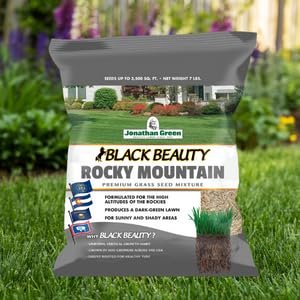 Jonathan Green (10383) Black Beauty Rocky Mountain Colorado Grass Seed Mixture (Made for Colorado, Montana, Utah, and Wyoming) - Cool Season Lawn Seed (7 lb)