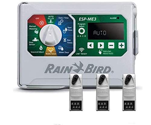 Rain-Bird Controller Indoor Outdoor Lawn Irrigation Sprinkler Timer ESPME3 (+ 3 Modules Only)
