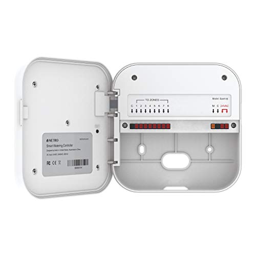 Netro Spark Smart Sprinkler Controller, WiFi, Weather Aware, Remote Access, Compatible with Alexa (8 Zone)