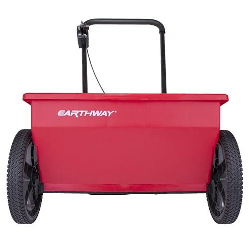 EarthWay Products Red 75LB Drop Spreader - Weed and Feed Lawn Fertilizer, Fertilizer Spreader, 22