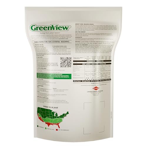 GreenView Pure Grass Seed Sun & Shade Mixture, 3 lb. Bag – Covers up to 1,500 sq. ft.