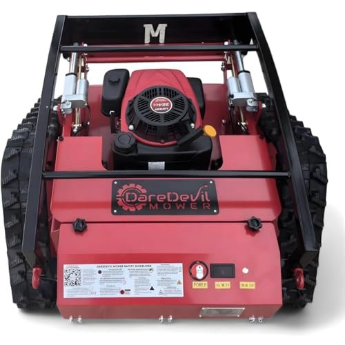 DareDevil Mower Remote Control Lawn Mower | 55° Slope Capability | 22-Inch Cut | Hybrid Self-Charging Dual Battery | Brushless Drive Motor | Zero Turn | Adjustable Cutting Deck (Mower + Snowplow)