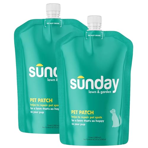 Sunday Pet Patch - Lawn Spots Repair - Repair & Prevent Grass Pet Spots - Easy Hose-On Formula - Covers Up to 2,500 sq ft - 2 Pack - 42 Fl Oz