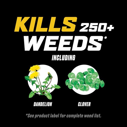 Ortho WeedClear Weed Killer for Lawns with Comfort Wand, Kills More than 250 Weeds including Dandelion and Clover, 1 gal