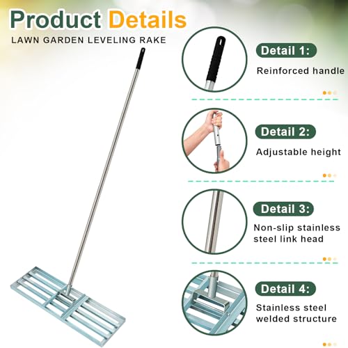 Lothee 4-Step Compost and Peat Moss Spreader Lawn Care System Includes 24