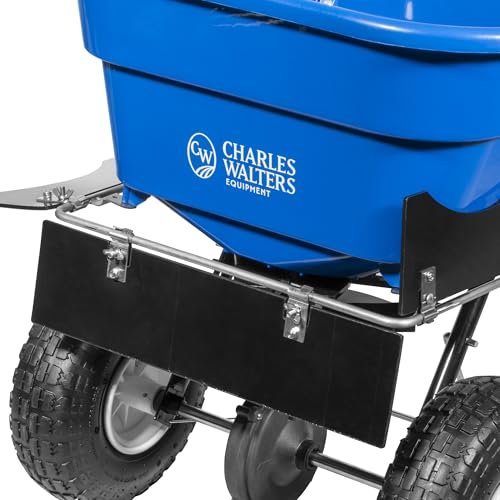 Charles Walters Equipment CW1500 and CW1075 Homeowner Broadcast Spreader and 3-Sided Deflector Combo Pack, 65lb Capacity, 31