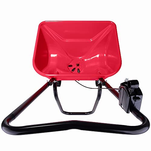 EarthWay 2030 Single 65 LB (29 KG) Capacity Commercial Walk-Behind Broadcast Spreader for Grass, Fertilizer, Seeds — Includes Side Spread Control, Even Spread, Poly Tires