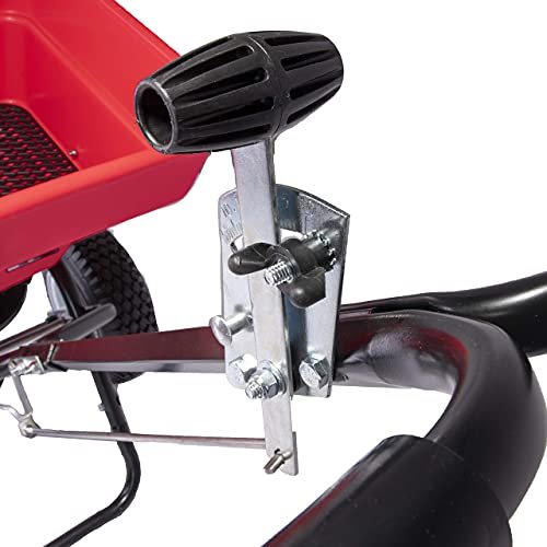 EarthWay Products 2170 100lb Broadcast Spreader Lawn Aerator, Fertilizer Spreader, Grass Seeder, Heavy-Duty Push Spreader with Adjustable Drop Rate, 13-Inch Pneumatic Tires, Side Spread Control, Red