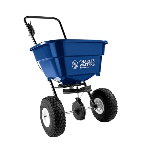 Charles Walters Equipment CW1500 Estate Style Broadcast Spreader for Spreading Fertilizer and More on Lawns, Sidewalks, and Driveways, 65lb Capacity, 31