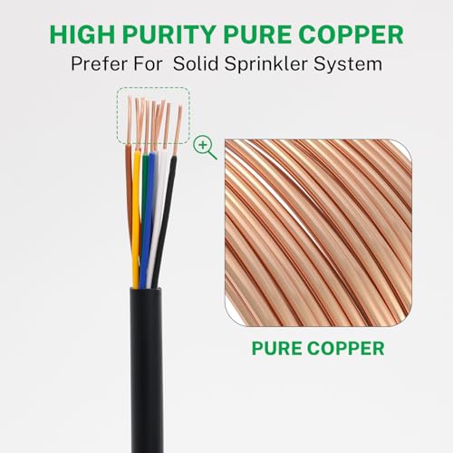 Firmerst 18/9 Solid Sprinkler Wire for up to 8 Valves System 250 Feet
