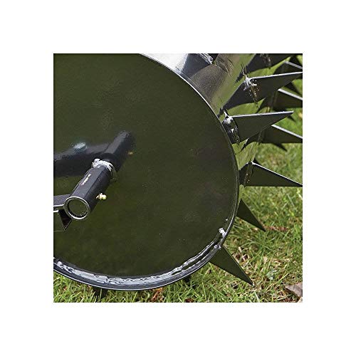 Yard Tuff Drum 36 Inch Wide Behind Lawn Mower ATV Yard Grass Aerator Roller with 78 Steel Spikes and 24 Gallon Water Holder for Gardening