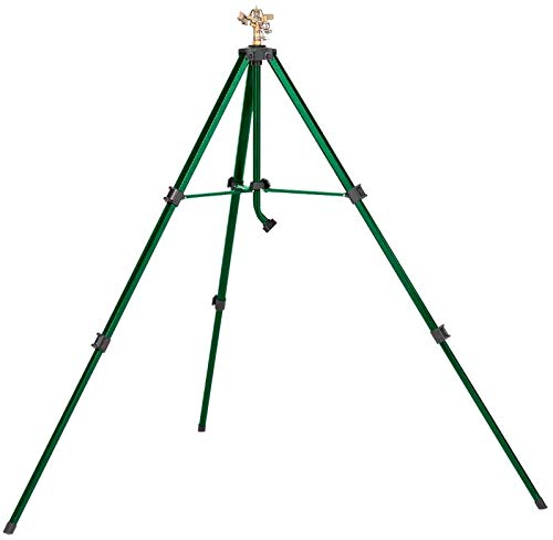 Orbit 20 Pack Heavy Duty Brass Lawn Impact Sprinkler on Tripod Base, Yard Watering - 58308D
