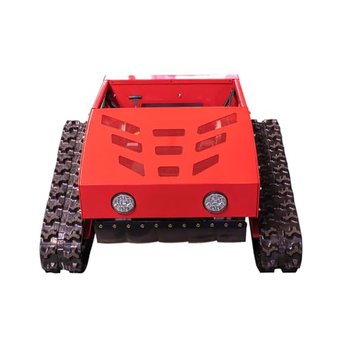 Lawn Mower, Remote Control Lawn Mower, Small Crawler Oil-Electric Hybrid Four-Wheel Drive Lawn Mowing and Weed Whacker, All Terrain Grass Cutter Yard Mower, 45Â° Climbing (SKD-224-55)