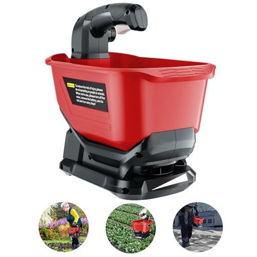 Seed Spreader for Milwaukee M18 18V Li-ion Battery, Handheld Spreader for Grass Seed, Fertilizer, Salt and Ice Melt, Available Year-Round, Holds up to 8,000 sq. ft. Garden Tool(Battery Not Included)