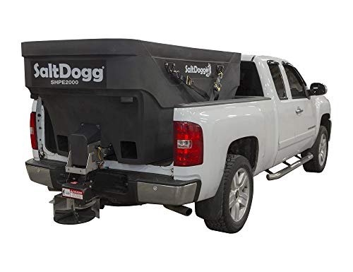Buyers Products SaltDogg SHPE2000 Commercial Salt & Sand Spreader w/ Electric Drive Hopper, Made In The USA, 2.0 Cu Yds Capacity, Stainless Steel Auger, Medium/Heavy Commercial Salt Spreader