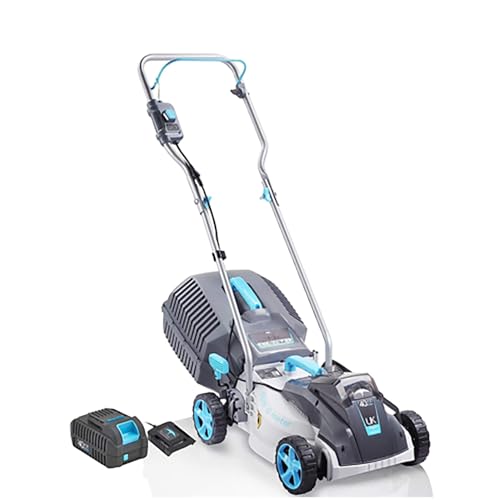 40V Cordless Lawn Mower with Brushless Motor - 13 Inch Lightweight 2-in-1 Push Mower, 5 Adjustable Cutting Heights, Low Noise & 40V Lithium-Ion Battery Included, Ideal for Small Yards