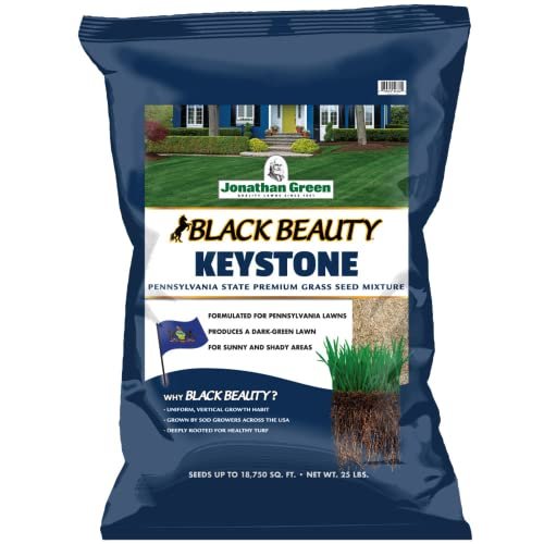 Jonathan Green (10362) Black Beauty Keystone PA Grass Seed (Made for Pennsylvania) - Cool Season Lawn Seed (25 lb)