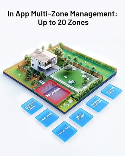 Mammotion YUKA 2000 Robot Lawn Mower with Sweeper Kit, Ultrasense AI Vision & RTK Antenna, Auto Mapping & App Control,45% Slope Capability,Wireless Perimeter,Dual Cutting Discs, Up to 20 Mowing Zones