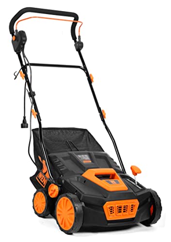 WEN 15-Inch 13-Amp 2-in-1 Electric Dethatcher and Scarifier with 12-Gallon Collection Bag (DT1315)