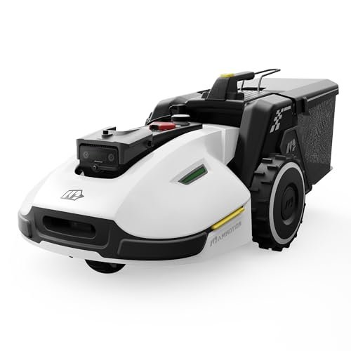 Mammotion YUKA 2000 Robot Lawn Mower with Sweeper Kit, Ultrasense AI Vision & RTK Antenna, Auto Mapping & App Control,45% Slope Capability,Wireless Perimeter,Dual Cutting Discs, Up to 20 Mowing Zones