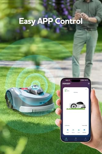 N2000 Robot Lawn Mower Perimeter Wire Free RTK,TOF,Vision Robotic Lawnmower 1.5 Acres,AI Assisted Mapping,Virtual Boundary,Multi Zone Management,APP Control,Cut Height 0.8