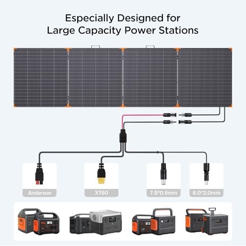 ZOUPW N-Type 16BB 450W Portable Solar Panel,Power Outage Essentials,38V Foldable Solar Charger for Power Station, 25% High Efficiency IP68 Waterproof 4 Reinforced Kickstands for Camping RV Hurricane