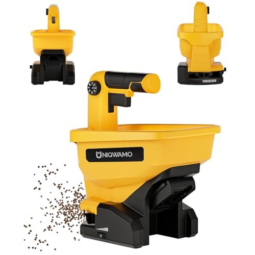 Uniqwamo Handheld Power Spreader Compatible for Dewalt 20V/60V Li-ion Battery, Available Year-Round, Grass Seeds, Rock Salt (Battery not Included)