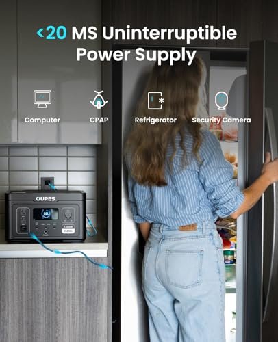 OUPES Exodus 1200 Portable Power Station 1200W (Surge 3600W), 992Wh LiFePO4 Solar Generator with Smart App Control, UPS, 140W USB-C, for Outdoor & Emergency Backup