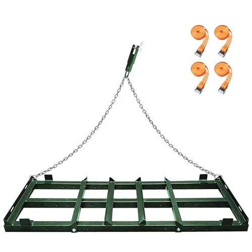 Montex Drag Harrow, 4 Ft Heavy Duty Driveway Drag, Driveway Grader, Drag Harrow Driveway Grader for ATV, UTV, Tractor, Mower, Tow Behind Lawn Rake for Gravel, 4ft