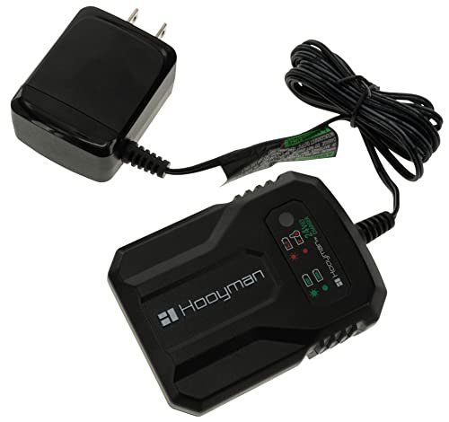 Hooyman 24V Battery Charger for 24-Volt Lithium-Ion Spreader with Charge Status Light Indicator, Rapid Charging, and Easy Disconnect for Lawn, Garden, Food-Plot, Land Management, Yard, and Outdoors