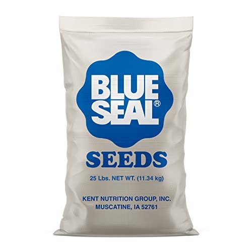 Blue Seal Evergreen Grass Seed - Complete Sun and Shade Mix, Fine-Textured Lawn, Thickens Rapidly, Fast Growing Lawn Seed - 25 lb Bag