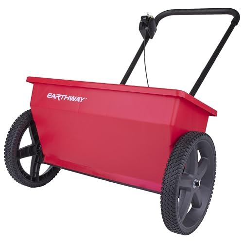 EarthWay Products Red 75LB Drop Spreader - Weed and Feed Lawn Fertilizer, Fertilizer Spreader, 22