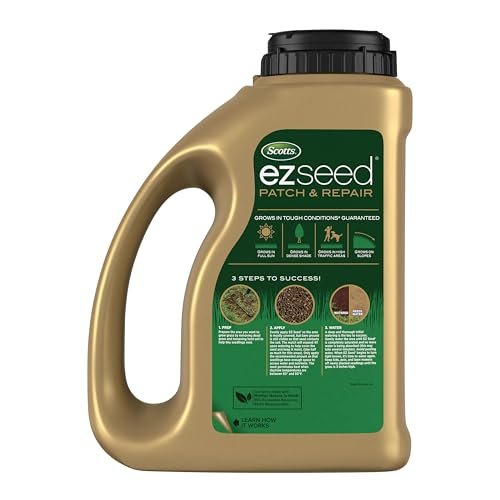 Scotts EZ Seed Patch and Repair Tall Fescue Lawns, 3.75 lb. - Combination Mulch, Seed, and Fertilizer - Tackifier Reduces Seed Wash-Away - Mix Covers up to 85 sq. ft.