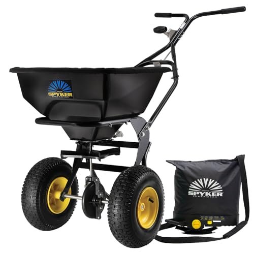Spyker All Season Spreader Kit: Ergo-Pro 50 Pound Broadcast Spreader with 25 Pound Bag Spreader