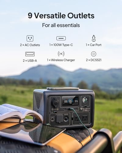 BLUETTI Solar Generator EB3A, 268Wh LiFePO4 Battery Backup w/ 2 600W (1,200W Surge) AC Outlets, Recharge from 0-80% in 30 Min., LFP Backup for Outdoor Camping, Trip, Power Outage
