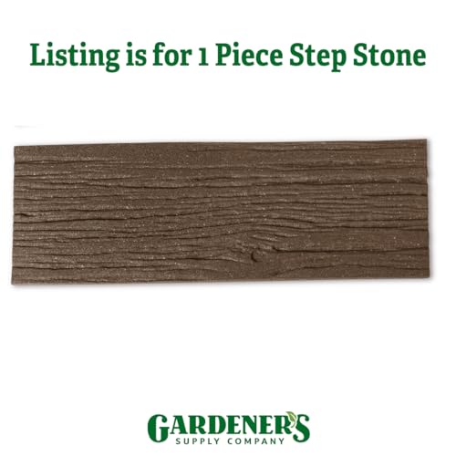 Gardener's Supply Company Recycled Rubber Walkway Railroad Tie Stepping Stone | Outdoor Garden Patio Decor & Lawn Pathway Landscaping Stepping Blocks | Eco-Friendly Garden Decor