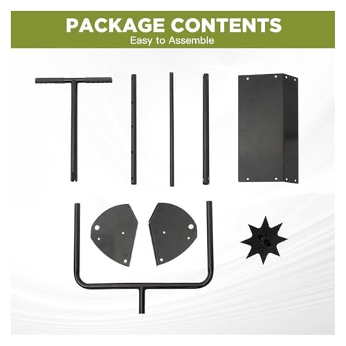 TIANYCOD Heavy Duty Lawn Aerator with Height Adjustment, Rolling Soil Aeration Tool, Manual Garden Tool for Lawn and Yard Grass Care