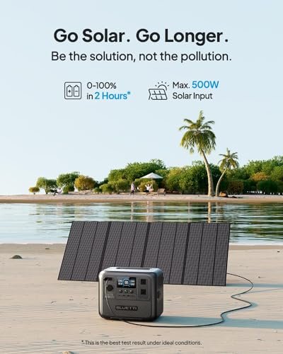 BLUETTI Solar Generator AC70, 768Wh LiFePO4 Battery Backup w/ 2 1,000W AC Outlets (Power Lifting 2,000W), 100W Type-C, for Road Trip, Off-grid, Power Outage (Solar Panel Optional)