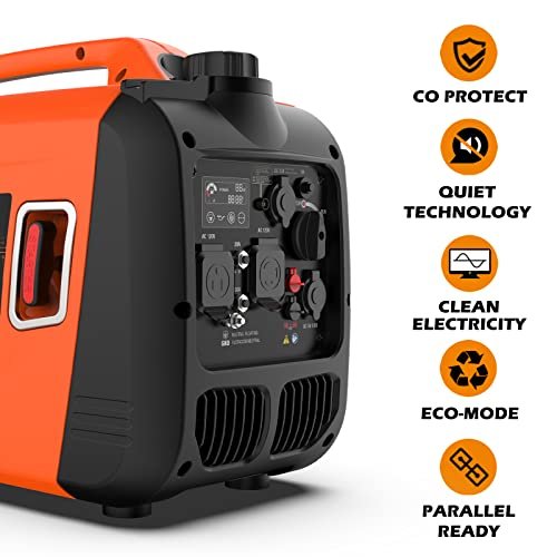 AIVOLT Inverter Generator 4300W Gas Powered Portable Super Quiet Outdoor Generator RV Ready for Camping Tools and Home Use, EPA Compliant