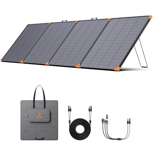 ZOUPW N-Type 16BB 450W Portable Solar Panel,Power Outage Essentials,38V Foldable Solar Charger for Power Station, 25% High Efficiency IP68 Waterproof 4 Reinforced Kickstands for Camping RV Hurricane