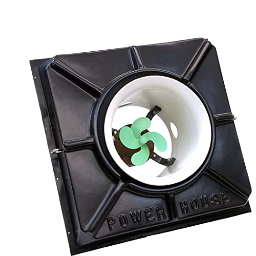 Power House Aeration F1000DP | Energy Efficient 1HP Dual Propeller Surface Aerator, 115V, Power Cord with Float | Hydrasearch (power cord, 150 ft)