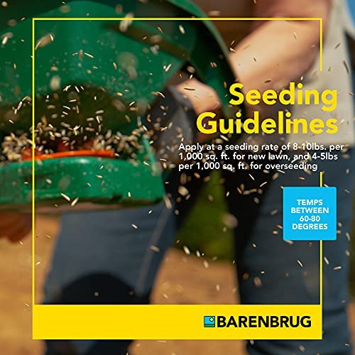 Barenbrug Turf Star Regenerating Perennial Ryegrass Lawn Seed with Yellow Jacket Seed Coating, Fast-Acting Durable Grass Seed Mix for Lawns, 10-lb. Bag