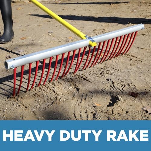 Jenlis Weed Raker Heavy Duty Aluminum Maintenance Tool, Lake Aquatic Landscaping Weed Removal Rake for Shoreline or Beach, Light Weight